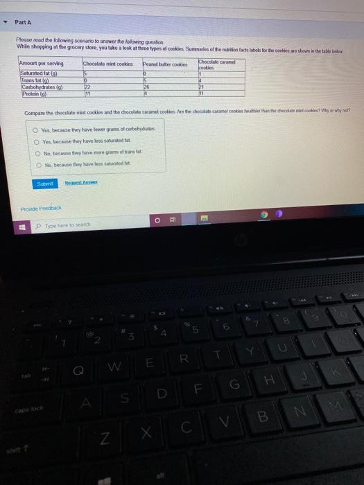 Solved Part A Please read the following scenario to answer | Chegg.com