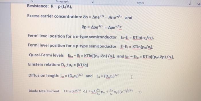 Solved 3. a) Draw the band structure of an n-type silicon | Chegg.com