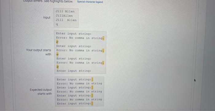 Solved (1) Prompt the user for a string that contains two | Chegg.com