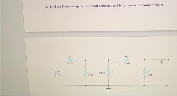 Solved 3. Find the Thévenin equivalent circuit between a and | Chegg.com