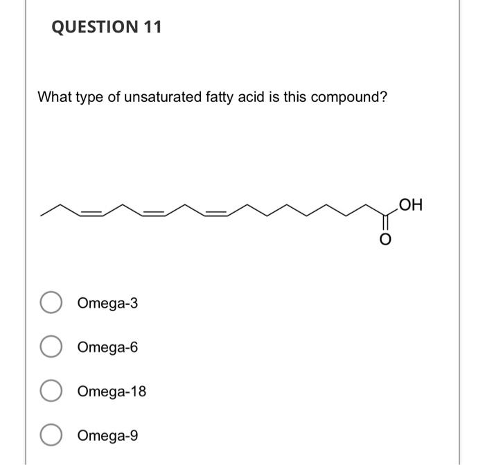 Solved What type of unsaturated fatty acid is this compound?