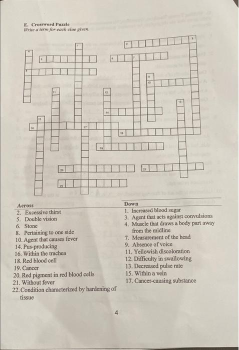 SOLVED: Help po please! - TLE 7 crossword puzzle Directions: Solve the  crossword puzzle. Use the given clues to arrive at the right answer. Across  2. More had deposits than water. (8