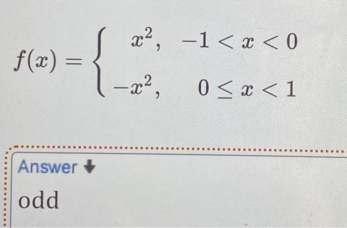 Solved can you show how to determine whether the function is | Chegg.com