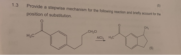 Solved 1.3 Provide a Provide a stepwise mechanism for the | Chegg.com