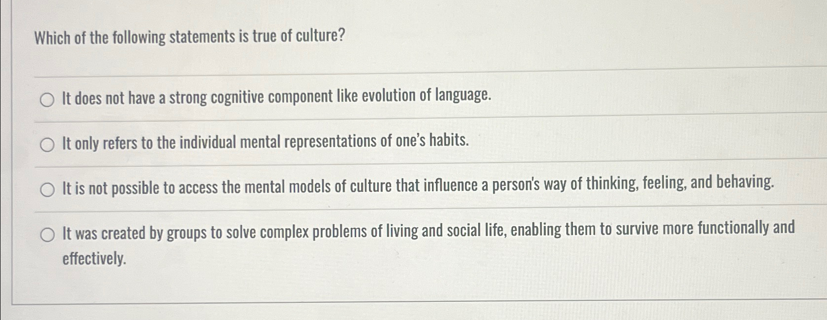 Solved Which of the following statements is true of | Chegg.com