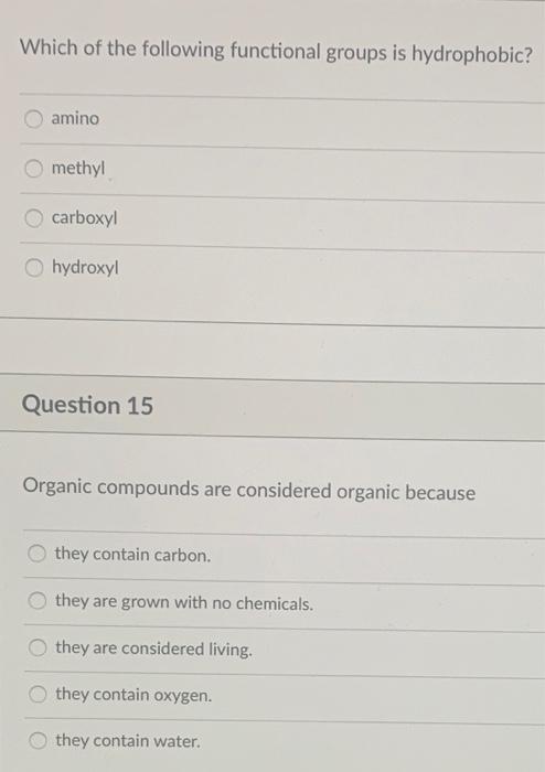 Solved Which Molecule Shown Contains A Carboxyl Group? А. В. | Chegg.com