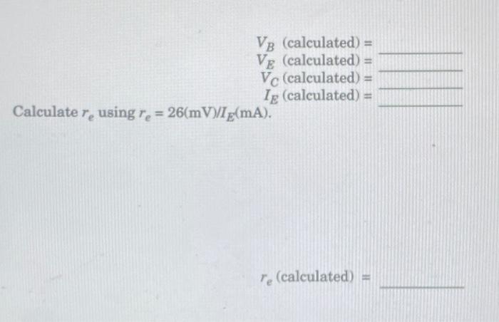 Part 1. Common-Base DC Bias a. Calculate DC bias | Chegg.com