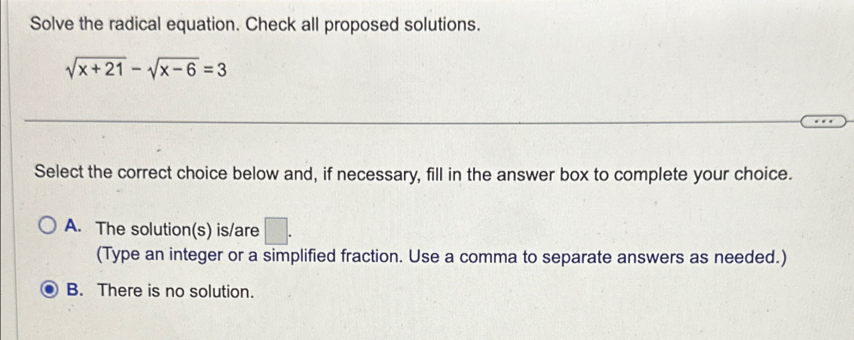 Solved Solve the radical equation. Check all proposed | Chegg.com
