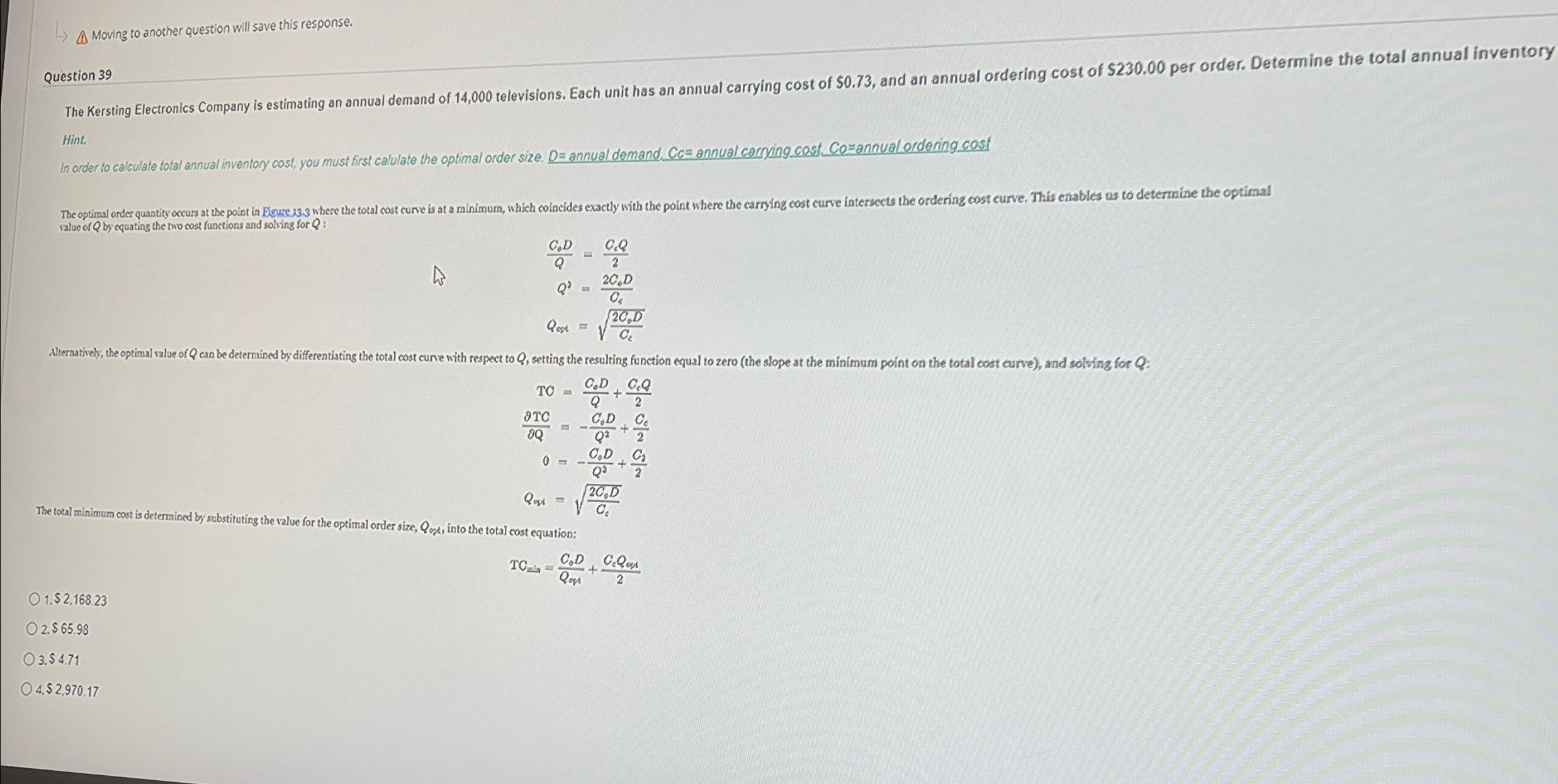 Solved ???? ﻿Moving to another question will save this | Chegg.com