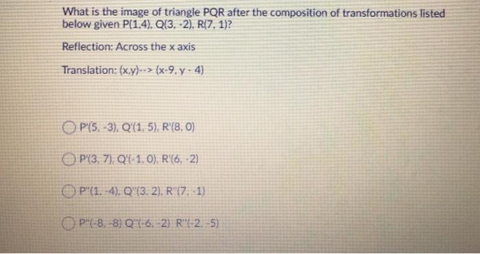 Solved Describe The Composition Of Transformations Of The Chegg Com