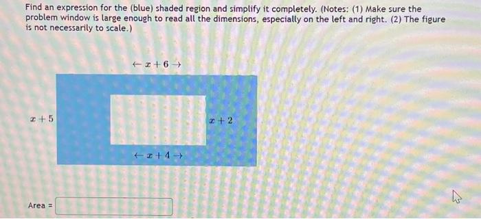 Solved Find an expression for the (blue) shaded region and | Chegg.com