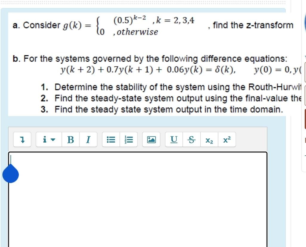 Solved B. ﻿For The Systems Governed By The Following | Chegg.com