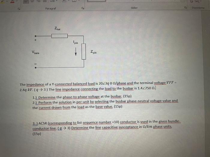 Solved The impedance of a Y-connected balanced load is | Chegg.com