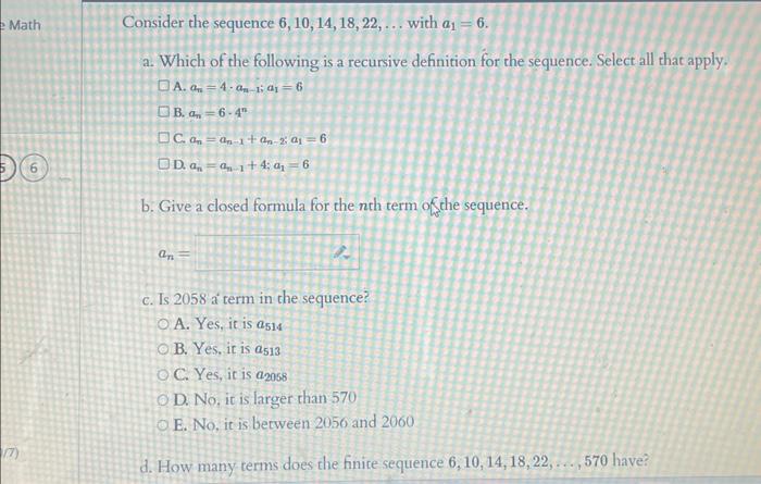 what does the sequence 2 4 6 8 10 illustrate