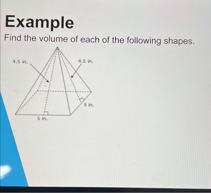 Solved Example Find the volume of each of the following | Chegg.com