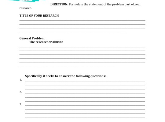 Solved DIRECTION: Formulate the statement of the problem | Chegg.com