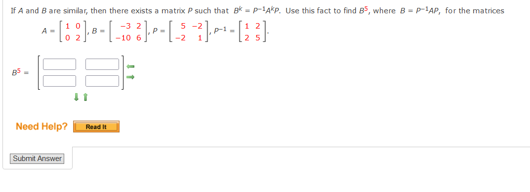 If A and B ﻿are similar, then there exists a matrix P | Chegg.com