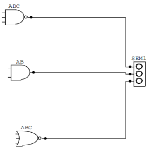 [Solved] create a truth table for the following circuit