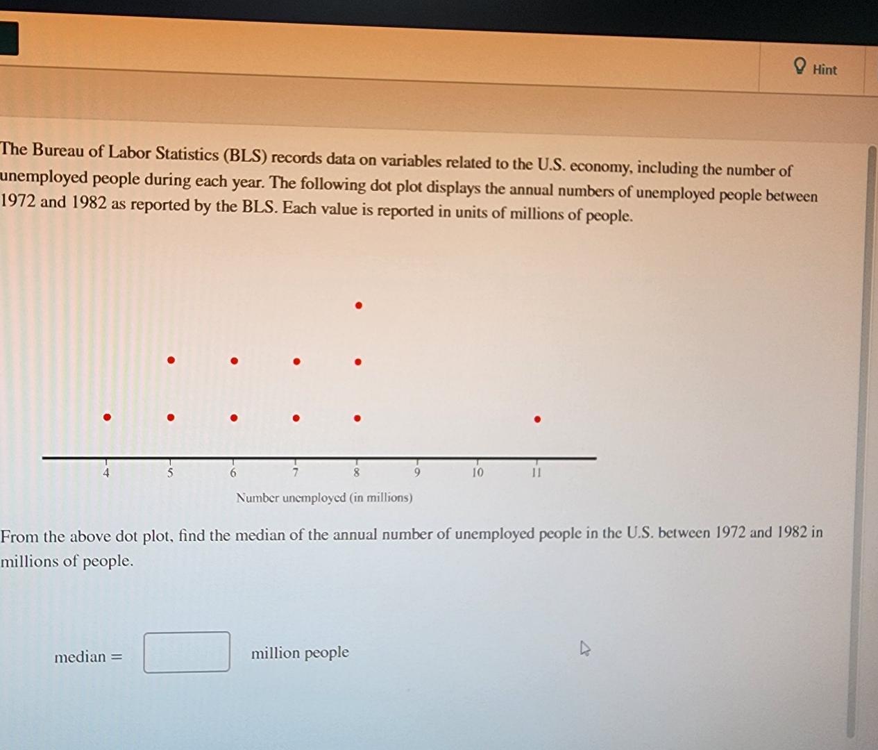 Solved HintThe Bureau Of Labor Statistics (BLS) ﻿records | Chegg.com