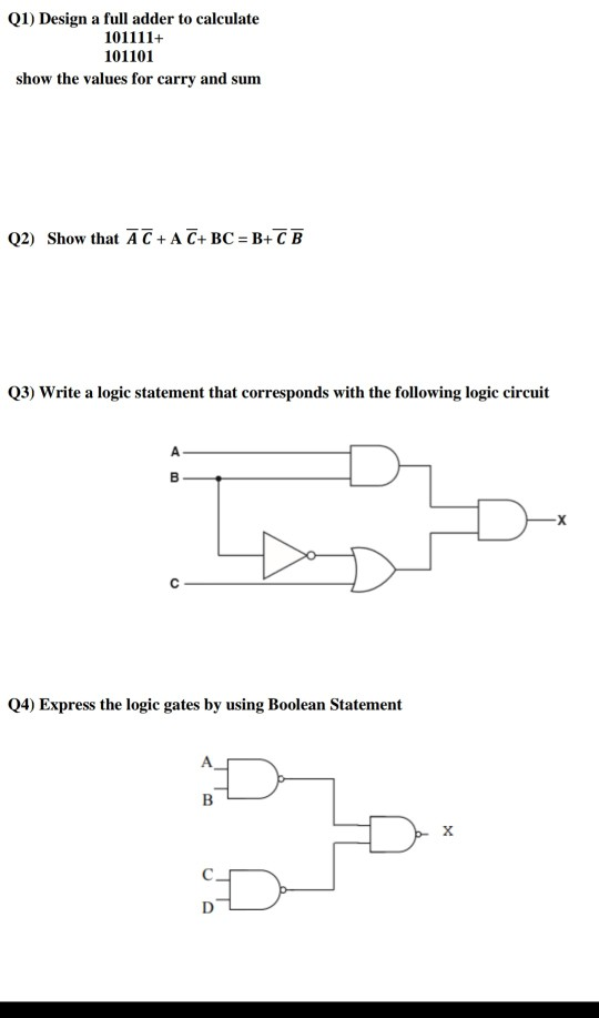 Solved logic design: hello, i need the correct solutions for | Chegg.com