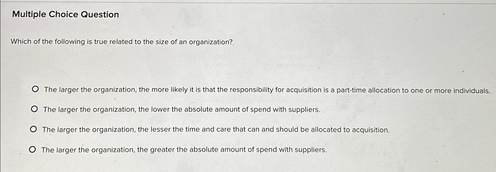 Solved Multiple Choice QuestionWhich of the following is | Chegg.com