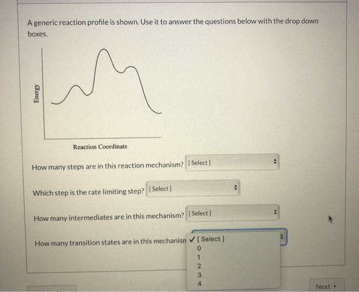Solved Question 11 4 pts A generic reaction profile is | Chegg.com