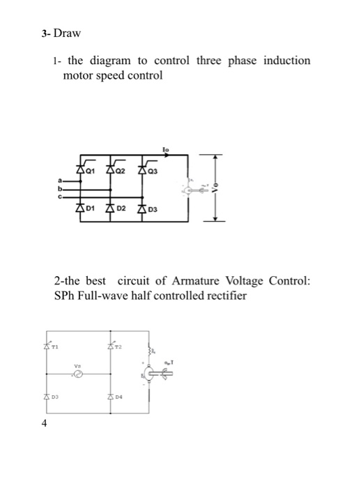 Solved 3- Draw 1- the diagram to control three phase | Chegg.com