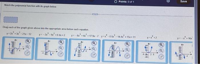 Solved Match the polynomial function with its graph below. | Chegg.com