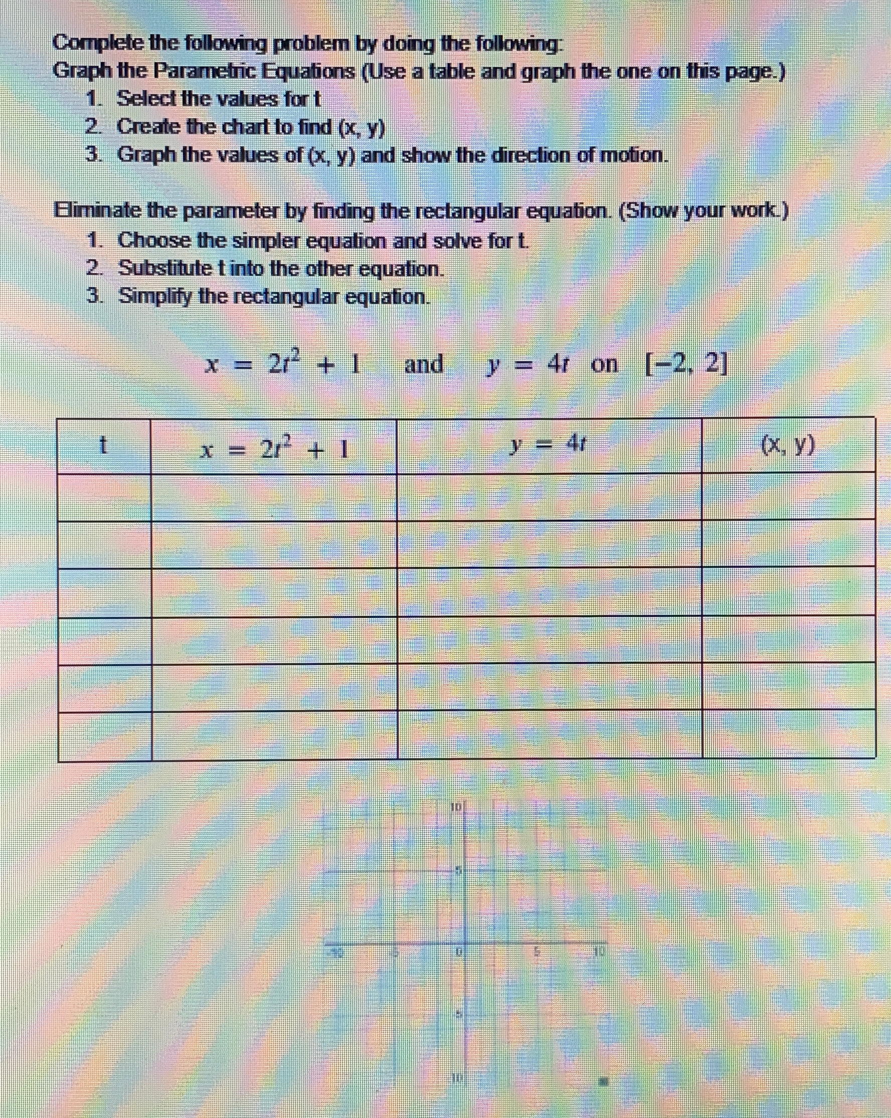 Solved Complete the following problem by doing the | Chegg.com