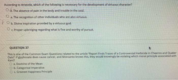 Solved According to Aristotle, which of the following is | Chegg.com