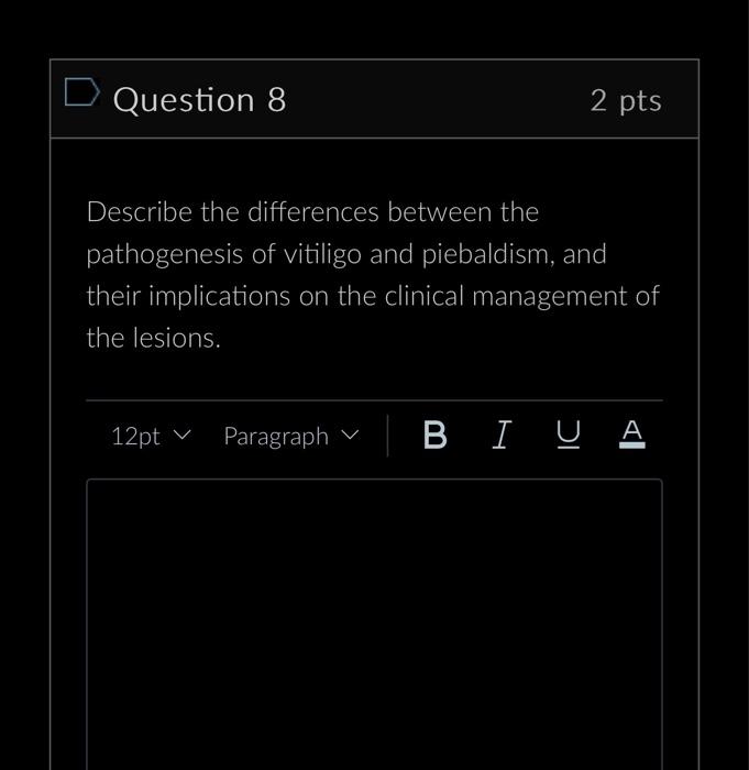 Solved Question 8 2pts Describe the differences between the | Chegg.com