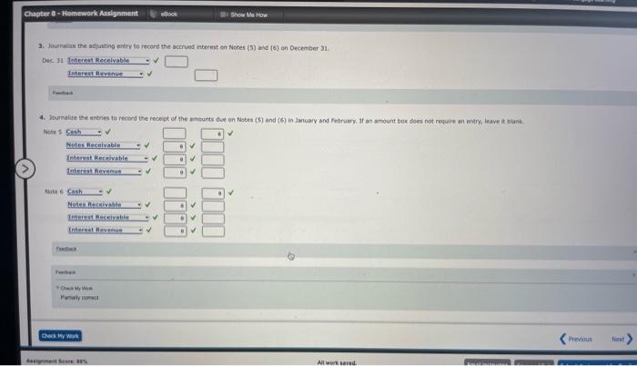 Solved Chapter 8 - Homework Assignment book Show Me How | Chegg.com