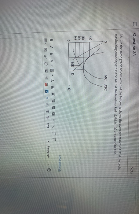 Solved U Question 38 5 pts 38. On the same graph below, | Chegg.com