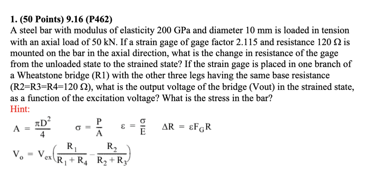 Solved (50 ﻿Points) 9.16 (P462)A steel bar with modulus of | Chegg.com