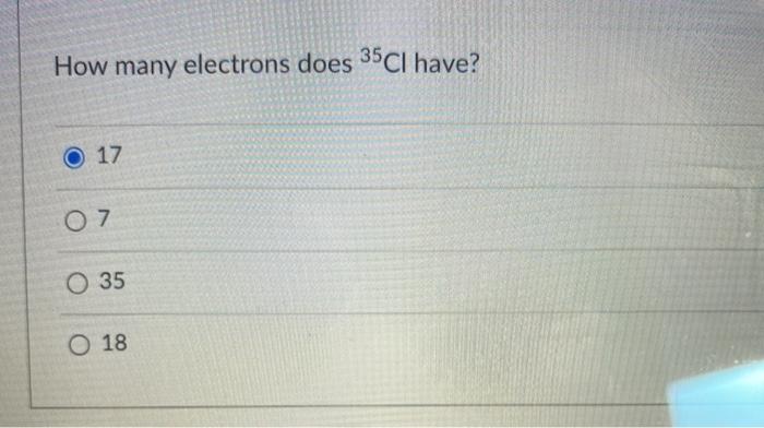 number of electrons in cl 35