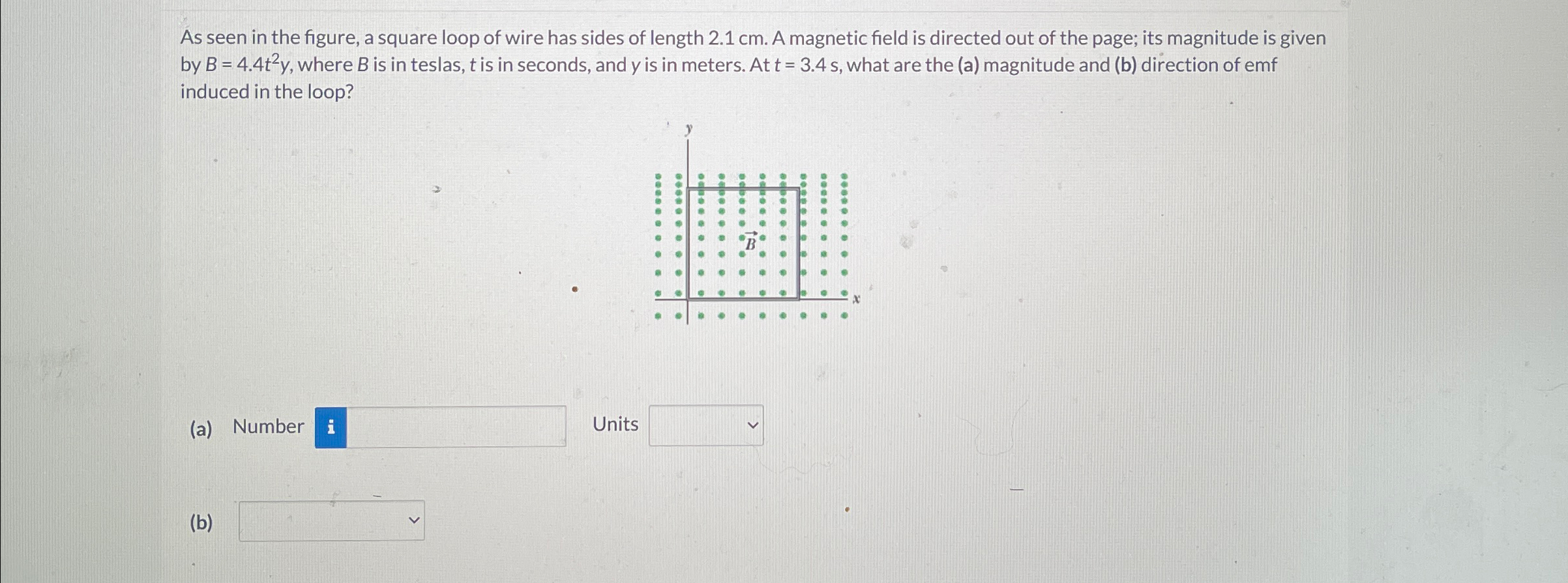 Solved Q1 ﻿ As seen in the figure, a square loop of wire has | Chegg.com