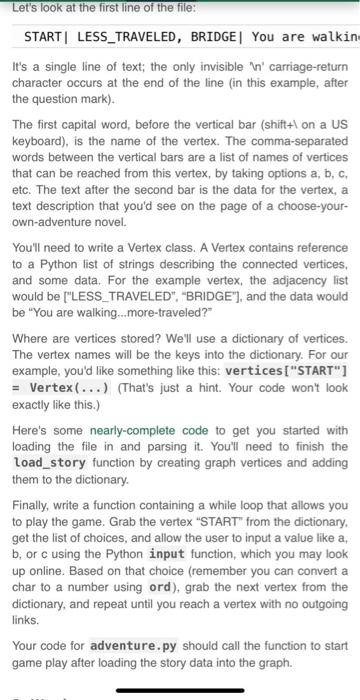 Solved Short assignment 9: Adventure Contents Your goal in | Chegg.com
