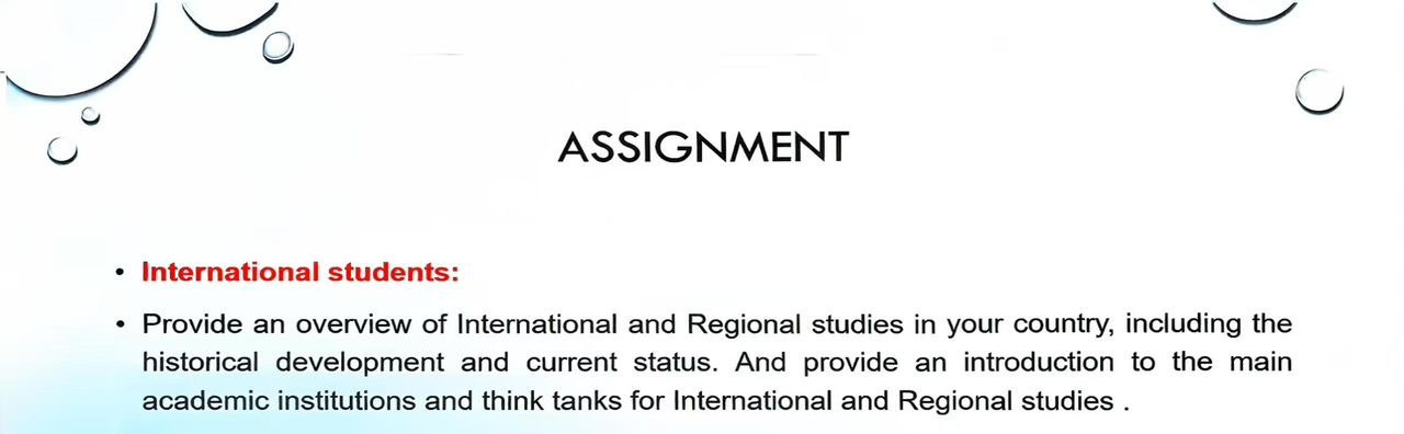 Solved ASSIGNMENTInternational students:Provide an overview | Chegg.com