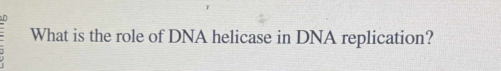 Solved What is the role of DNA helicase in DNA replication? Biology Diagrams