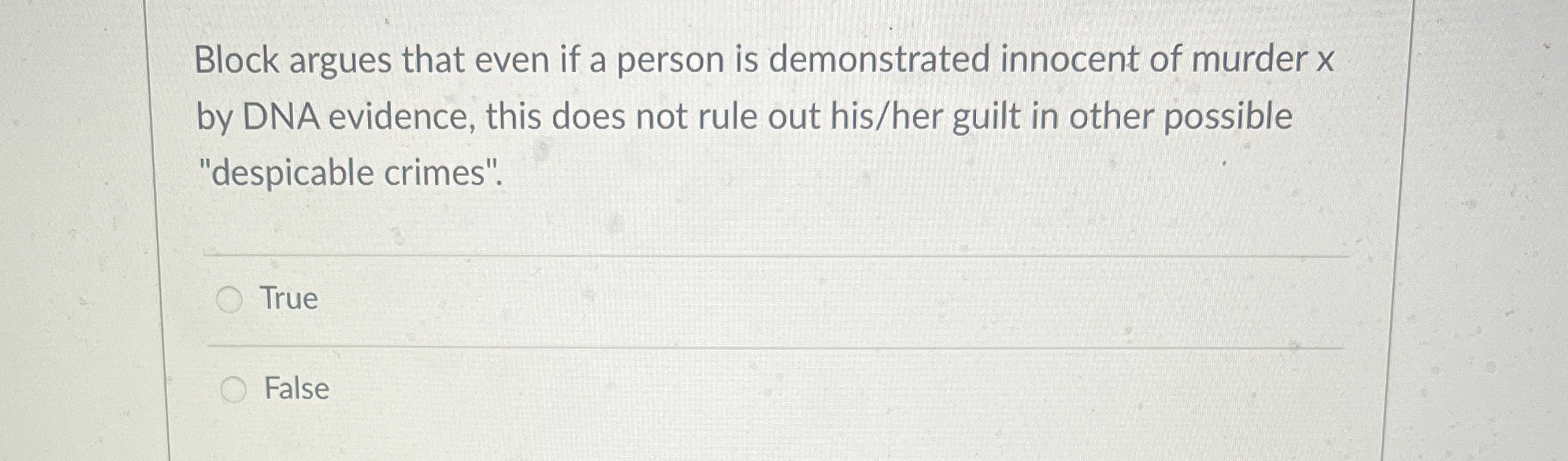Solved Block argues that even if a person is demonstrated | Chegg.com