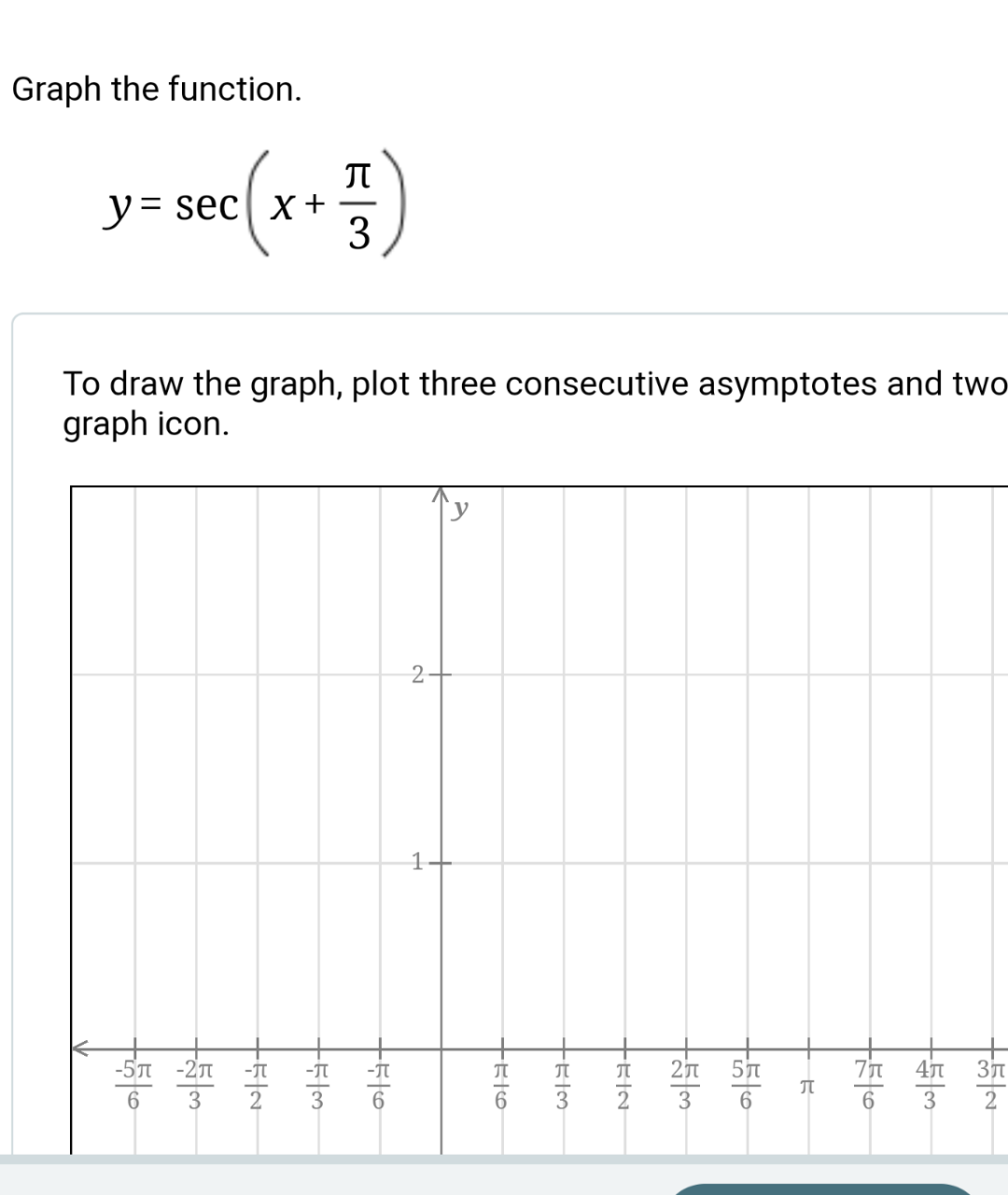 Solved Graph the function. y= Sec| X+ 3 sec(x+y) To draw the | Chegg.com
