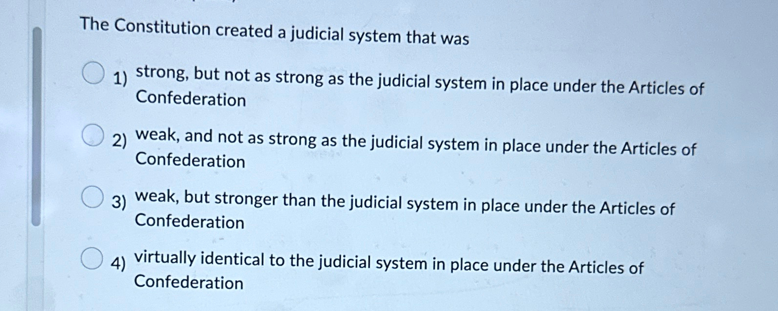 Solved The Constitution Created A Judicial System That | Chegg.com