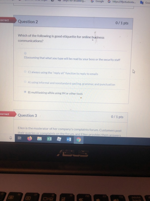 Solved ect Question 1 0/1 pts Which of the following is a | Chegg.com