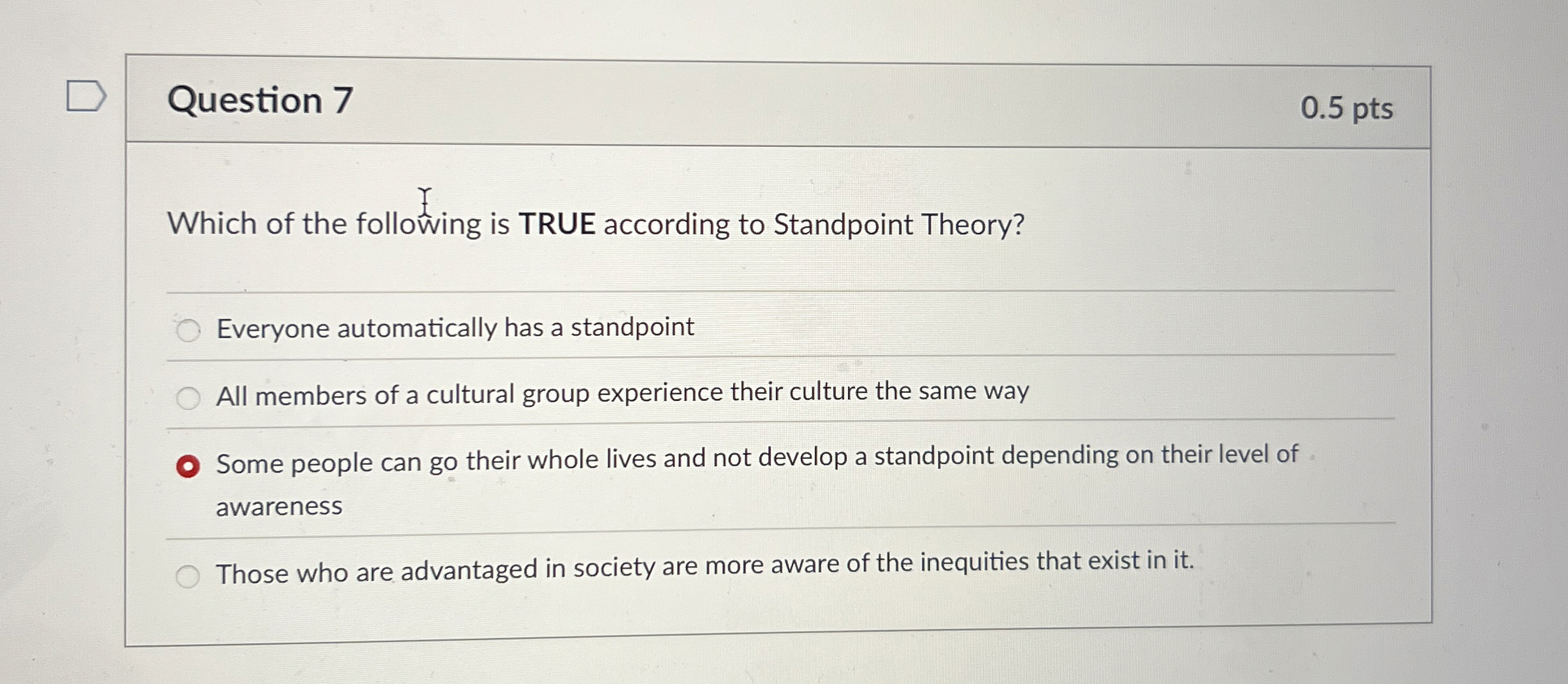 Solved Question 70.5 ﻿ptsWhich of the following is TRUE
