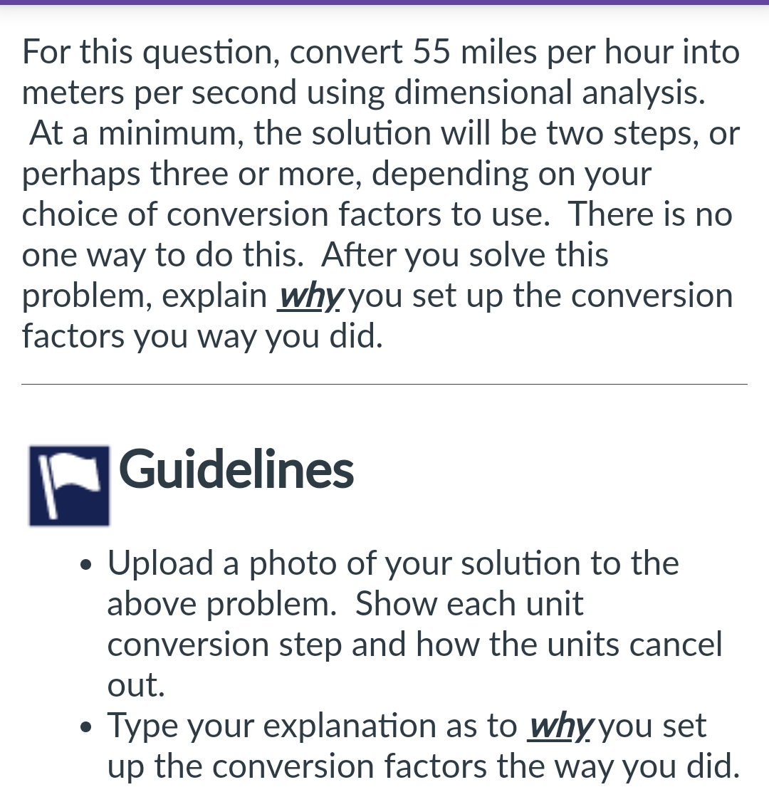 Solved For This Question Convert 55 ï Miles Per Hour Into Chegg Solved For This Question Convert 55 ï Miles Per Hour Into Chegg
