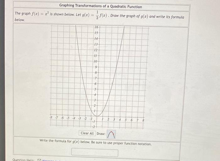 Solved The Graph F X X2 Is Shown Below Let G X 21f X