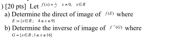 Solved -) (20 pts] Let $(x) = = x+1), xer a) Determine the | Chegg.com