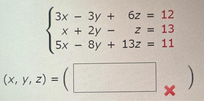 Solved Solve the system of linear equations and check any | Chegg.com