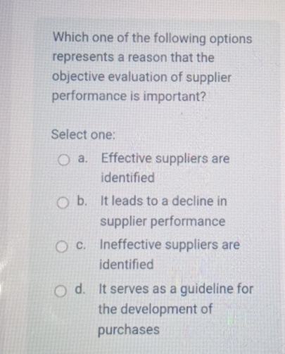 Solved Which one of the following options represents a | Chegg.com