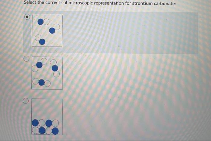 Solved Select the correct submicroscopic representation for | Chegg.com